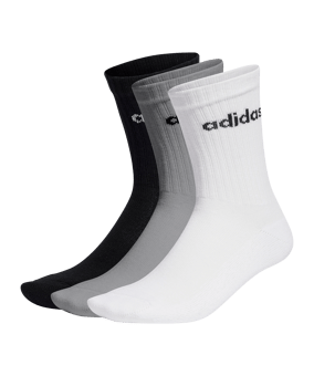 adidas Lin Crew 3er Pack Socken Grau - grau