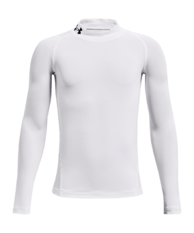 Under Armour HeatGear Mock langarm Kids F100 - weiss