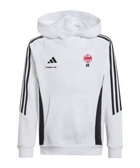 adidas Tiro 24 Hoody Kids Weiss Schwarz