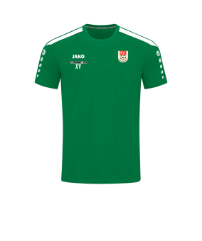 JAKO Power T-Shirt Grün Weiss F200