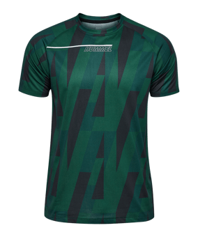 Hummel Court Aop Light Weight T-Shirt Grün F6614 - gruen