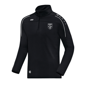 JAKO Classico Ziptop Schwarz Weiss F08
