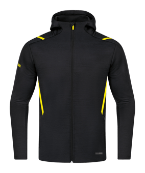JAKO Challenge Freizeit Kapuzenjacke Kids F505 - schwarz
