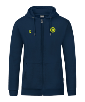 JAKO Organic Kapuzenjacke Blau F900