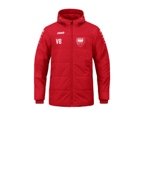 JAKO Team Coach Kapuzenjacke Kids Rot F100