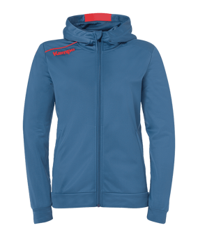 Kempa Player Kapuzenjacke Damen Grau Rot F08 - grau