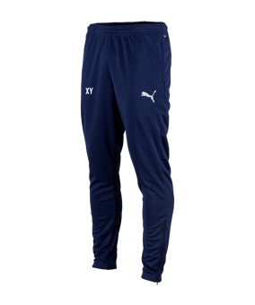 PUMA teamRISE Poly Trainingshose Blau Weiss F06