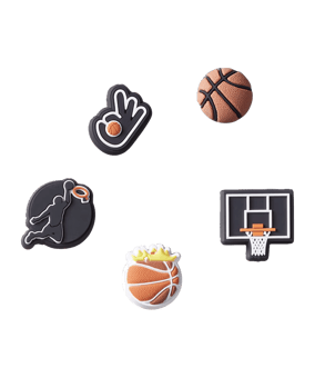 Crocs Basketball 5er Pack Charms Accessoire Mehrfarbig - mehrfarbig