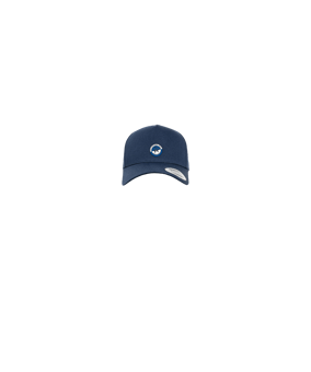 Merch 5 Panel Curved Snapback Cap Navy | logo4c