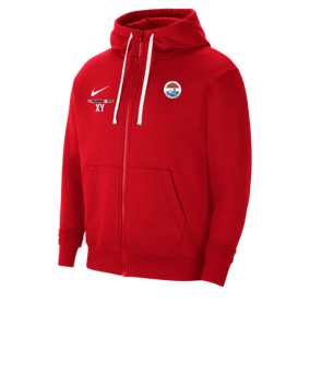 Nike Park 20 Fleece Kapuzenjacke Rot Weiss F657