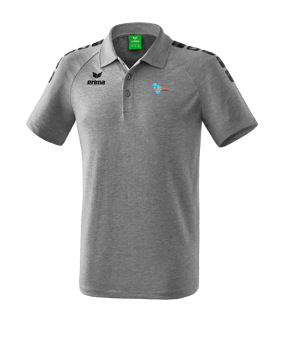 Erima Essential 5-C Poloshirt Kids Grau Schwarz
