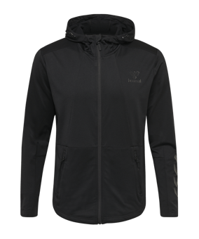 Hummel Aston Zip Hoody Schwarz F2001 - schwarz