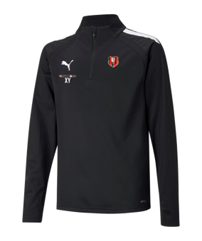 PUMA teamLIGA HalfZip Sweatshirt Kids Schwarz F03