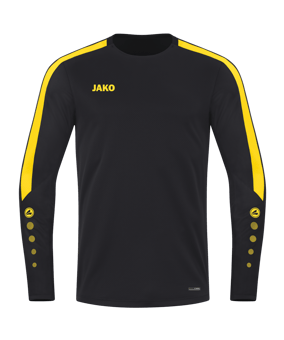 JAKO Power Sweatshirt Kids Schwarz Gelb F803 - schwarz