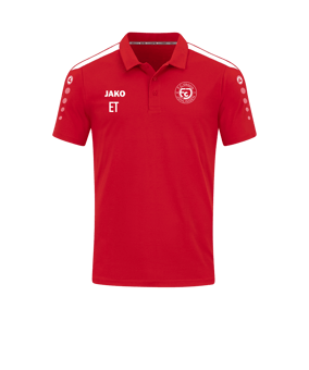 JAKO Power Poloshirt Rot Weiss F100