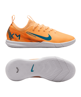 Nike Jr Air Zoom Mercurial Vapor XVI Academy IN Kylian Mbappe Signature Kids Orange F801 - orange
