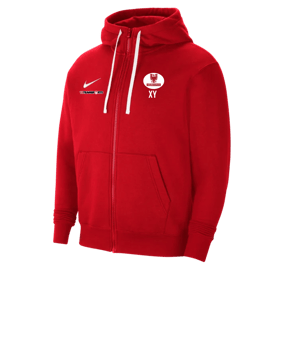 Nike Park 20 Fleece Kapuzenjacke Rot Weiss F657