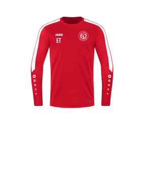 JAKO Power Sweatshirt Kids Rot Weiss F100