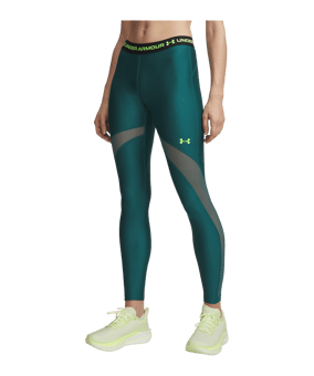 Under Armour HeatGear Mesh Leggings Damen Grün F338 - gruen