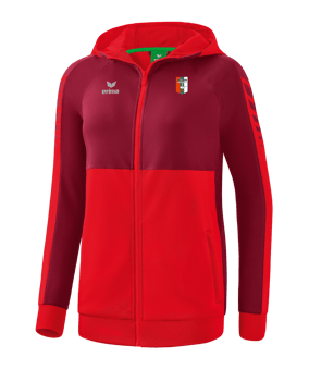 Erima Six Wings Kapuzenjacke Damen Rot