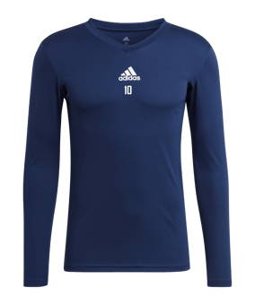 adidas Team Base Top langarm Blau 