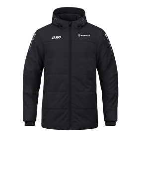 JAKO Team Coach Kapuzenjacke Schwarz F800