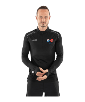 JAKO ZipTop Light Flow Sweatshirt Schwarz F800