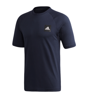 adidas MH Stadium T-Shirt Blau - schwarz