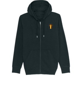 Merch Connector Zip-Hoodie Black | #justlogo4c