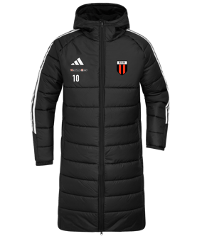 adidas Tiro 24 Long Coachjacke Schwarz Weiss