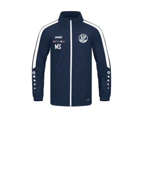 JAKO Power Allwetterjacke Kids Blau Weiss F900
