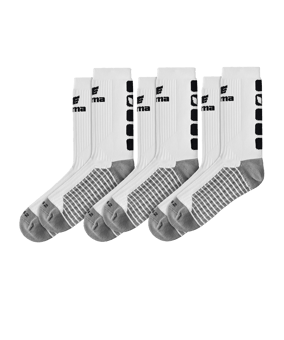 Erima 3-Pack CLASSIC 5-C Socken Weiss Schwarz - weiss
