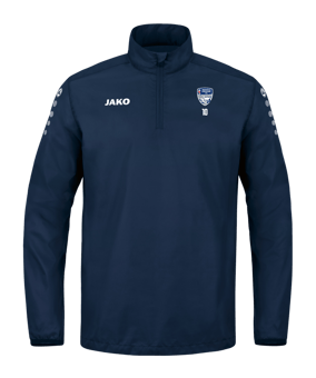 Sweat à capuche JAKO équipe Rainzip bleu foncé F900