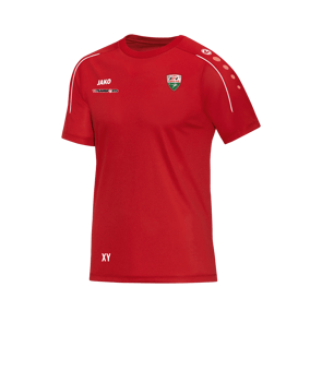JAKO Classico T-Shirt Rot Weiss F01