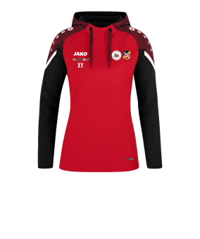 JAKO Performance Hoody Damen Rot Schwarz F101