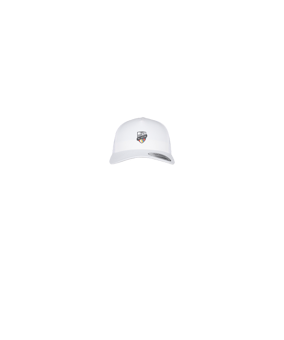 Merch 5 Panel Retro Trucker Cap Weiss | #logo4c