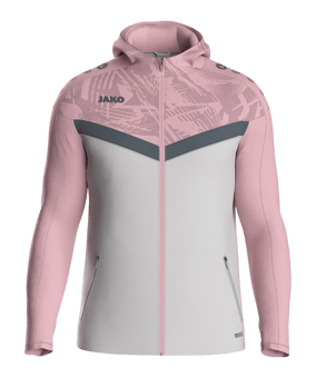 JAKO Icon Kapuzenjacke Kids Grau Pink F851 - grau