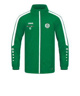 JAKO Power Allwetterjacke Grün Weiss F200