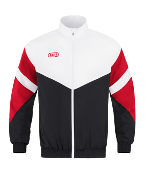 JAKO Retro Freizeitjacke Schwarz Weiss Rot F816 - schwarz