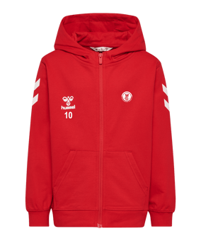 Hummel Go 2.0 Chevron Kapuzenjacke Kids Rot F3062
