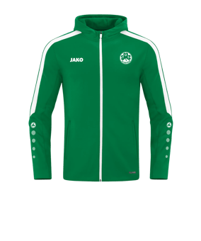 JAKO Power Kapuzenjacke Grün Weiss F200