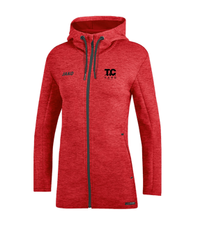 JAKO Premium Basic Kapuzenjacke Damen Rot F01