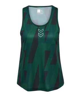 Hummel Court Aop Light Weight Tanktop Damen Grün F6614 - gruen