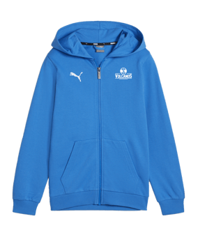 PUMA teamGOAL Casuals Kapuzenjacke Kids Blau F02
