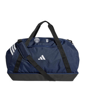 adidas Tiro Tasche L Blau mit Bodenfach