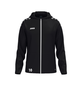 JAKO One Kapuzenjacke Schwarz F800