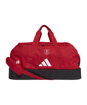 adidas Tiro League Duffel Bag Gr. M Rot Weiss