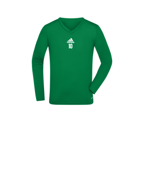 adidas Team Base Top langarm Kids Dunkelgrün