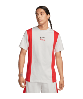 Nike Air T-Shirt Weiss Rot F121 - weiss