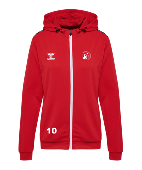 Hummel AUTHENTIC PL Kapuzenjacke Damen Rot F3062